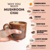 imageRYZE SUPERFOODS Mushroom Chai with 6 Organic Adaptogenic Mushrooms for Better Energy Focus Digestion Immunity with USA Grown Lions Mane Turkey Tail Shiitake Reishi  Gluten Free 20 Servings