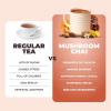imageRYZE SUPERFOODS Mushroom Chai with 6 Organic Adaptogenic Mushrooms for Better Energy Focus Digestion Immunity with USA Grown Lions Mane Turkey Tail Shiitake Reishi  Gluten Free 20 Servings