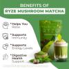 imageRYZE SUPERFOODS Mushroom Matcha USDA Organic with 6 Adaptogenic Mushrooms and CeremonialGrade Matcha for Energy Focus Digestion Immunity with Turkey Tail Shiitake Lions Mane 30 servings60 Servings