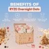 imageRYZE SUPERFOODS Mushroom Overnight Oats Oatmeal with 6 Adaptogenic Mushrooms and 20g GrassFed Whey Protein ampamp Chia Seeds Lions Mane Turkey Tail Shiitake Reishi Healthy Breakfast 14 servings